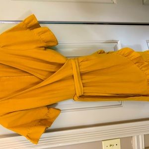 PAC Sun wrap dress mustard yellow
